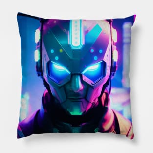 Abstract Cyberpunk Cyborg Pillow