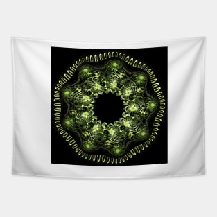 beyond simple fractals minute spirals in yellow gold Tapestry