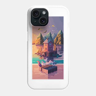 Isolated House in a Lake Phone Case