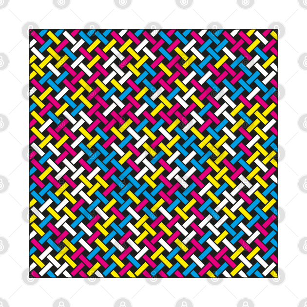 Weave Pattern (CMYK Colour) by John Uttley