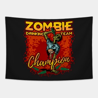 Zombie Drinking Team Tapestry