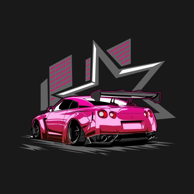 R35 GTR godzilla jdm vector art by ASAKDESIGNS