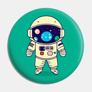 Cute Astronaut || Vector Art Space Man Pin