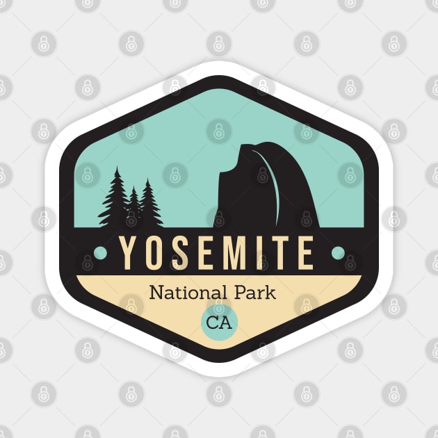 Yosemite National Park Badge Magnet by CloudWalkerDesigns