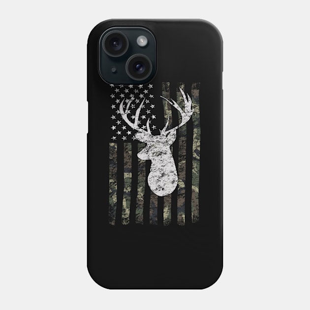 Buck Deer Hunting Camouflage Flag Hunter Phone Case by SnugFarm