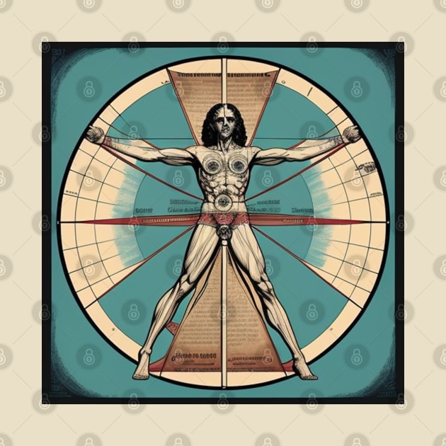 Vitruvian Man Rock n Roll Vinyl Record Vol. 3 by musicgeniusart