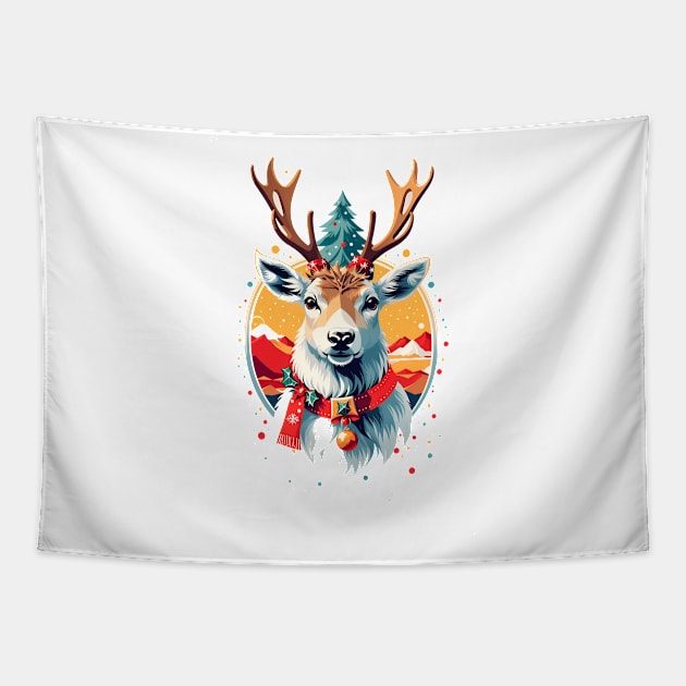 Special Christmas Reindeer Tapestry by Omerico