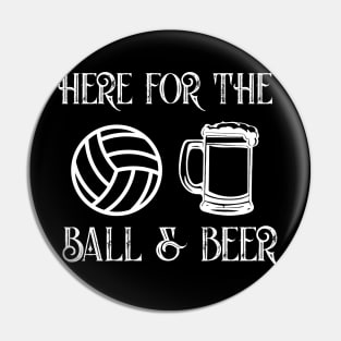 Balls & beer funny volleyball alley sport drinking Pin