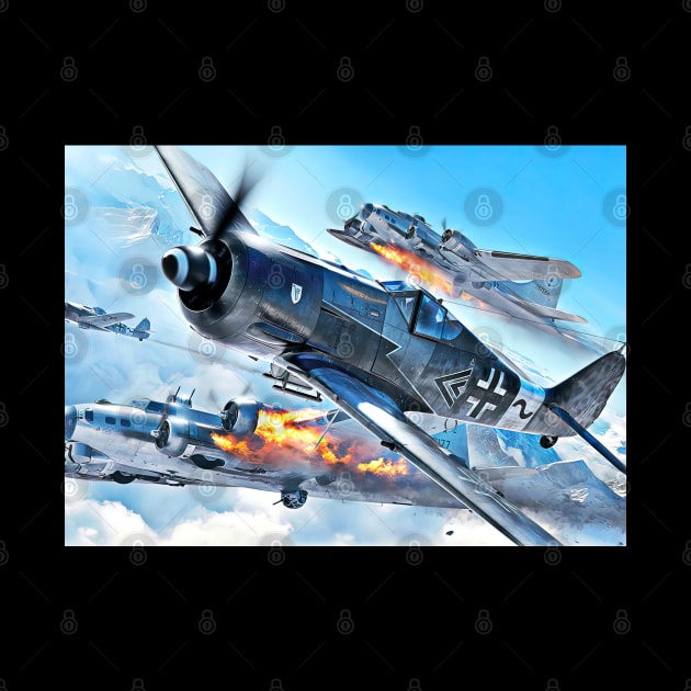 Fw190 Mountain Defense by Aircraft.Lover