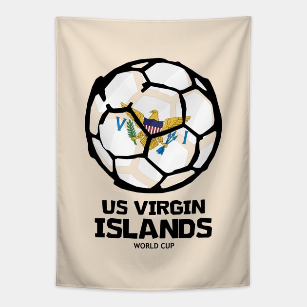 US Virgin Islands Football Country Flag Tapestry by KewaleeTee