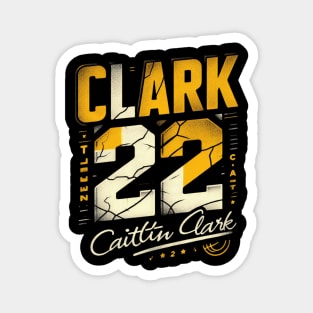 Distressed grunge Clark 22 Caitlin clark signatue Magnet