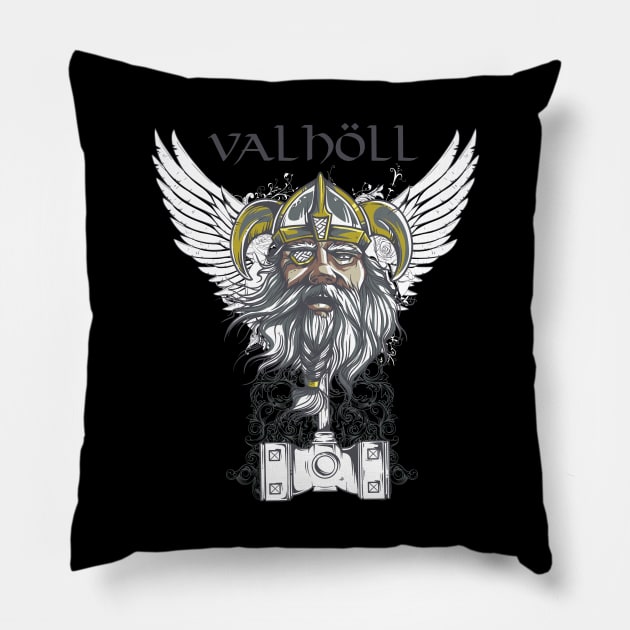 Viking Valhalla Pillow by positivedesigners