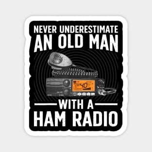 Ham Radio Art For Grandpa Men Amateur Radio Ham Operator Magnet