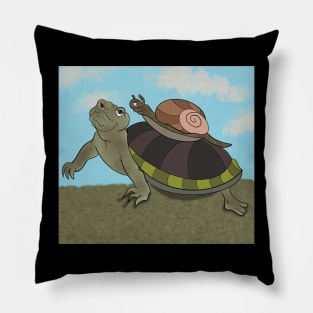 Hitch-Hiker Snail Pillow