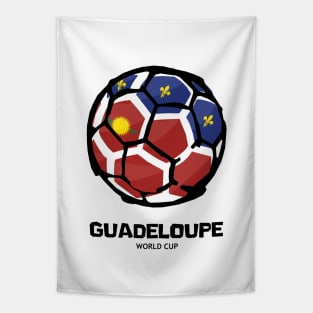 Guadeloupe Football Country Flag Tapestry