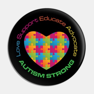 'Autism Awareness' Cool Autism Strong Pin