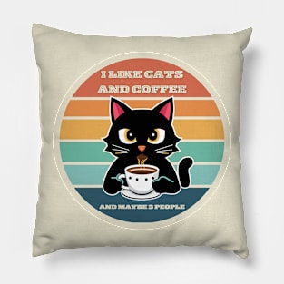 I like CATS & COFFEE Pillow