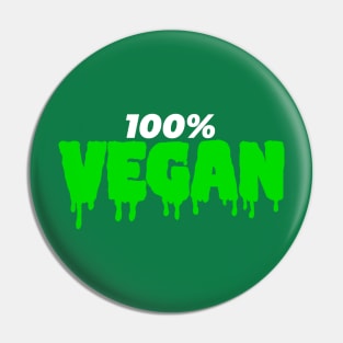 100% Vegan Pin