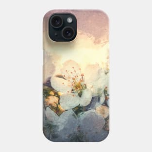 Blooming cherry tree painting Phone Case