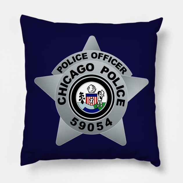 CHICAGO P.D. - BADGE - 59054 - POLICE OFFICER - ADAM RUZEK Pillow by emilybraz7