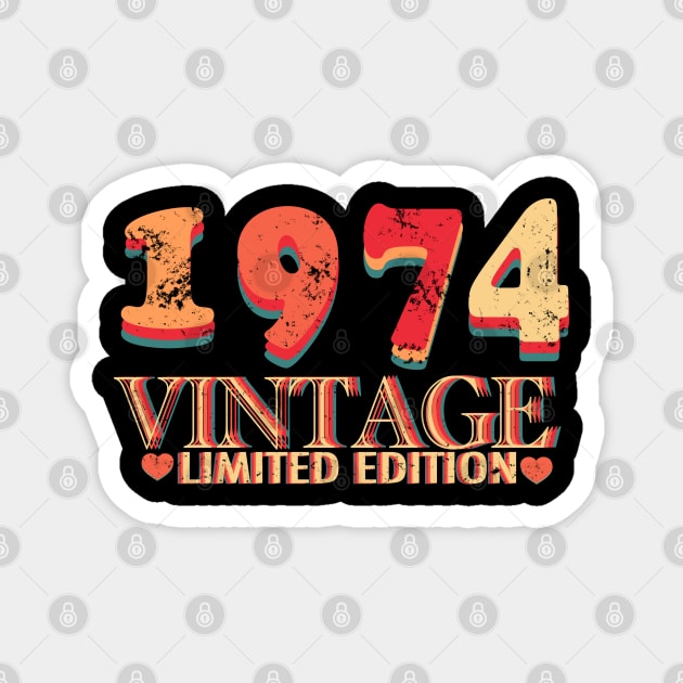 Vintage 1974 Limited Edition Magnet by Whisky1111