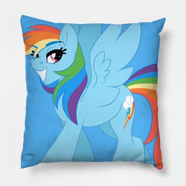 Brave Rainbow Dash Pillow by Marie Oliver