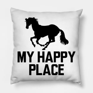 Horse - My happy place Pillow