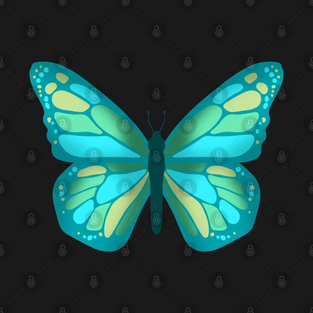 Turquoise and Aqua Butterfly | Taylor Swift Inspired Pattern by icantdrawfaces