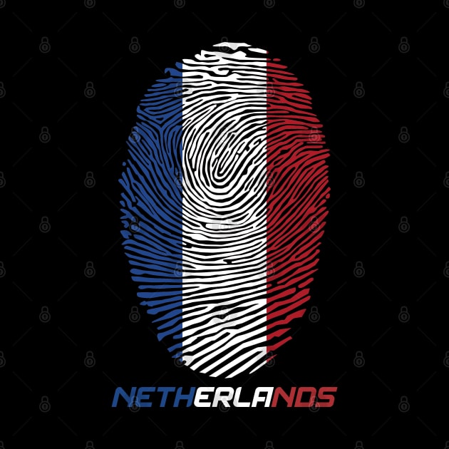 Fingerprint Netherlands Flag by Lotemalole