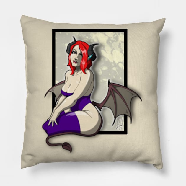 Sandy Lilim Red Pillow by EnegDesign