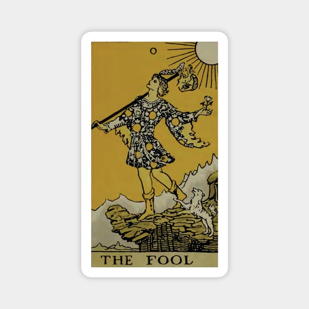 The Fool Tarot Card Magnet by VintageArtwork