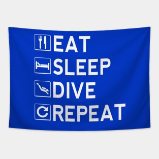 Eat Sleep Dive Repeat Tapestry