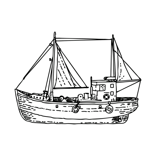 Vintage ship drawing by PallKris