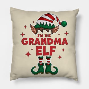 I'm the Grandma Elf - Funny Christmas Matching Family Group Pillow