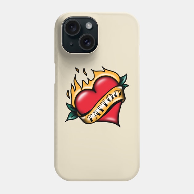 HEART - TATTOO Phone Case by GreatSeries