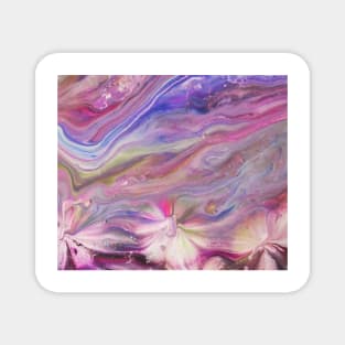 Flowers in Space Abstract Acrylic Magnet