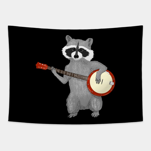 Racoon plays the Banjo Tapestry by TuuliTuule