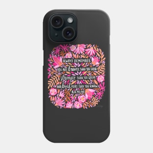 Pink Charcoal - Always Remember Phone Case