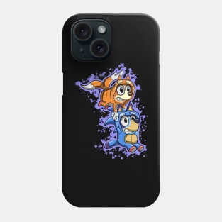 bluey funny happy Phone Case