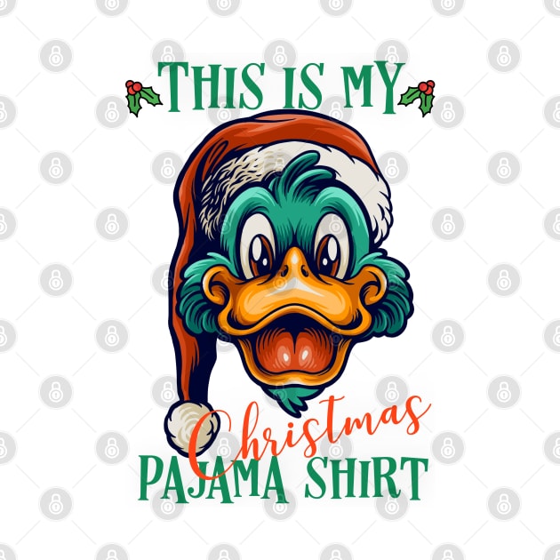 This Is My Christmas Pajama Outfit Xmas Lights Funny Duck by Yourfavshop600