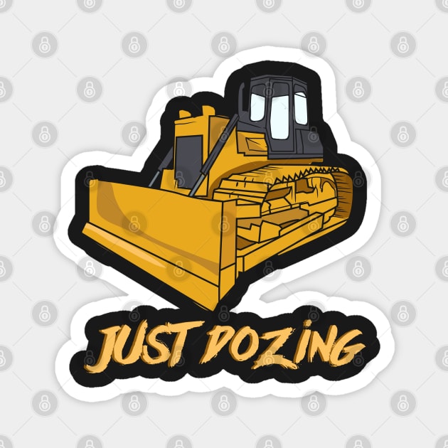 BULLDOZER: Just Dozing Magnet by woormle