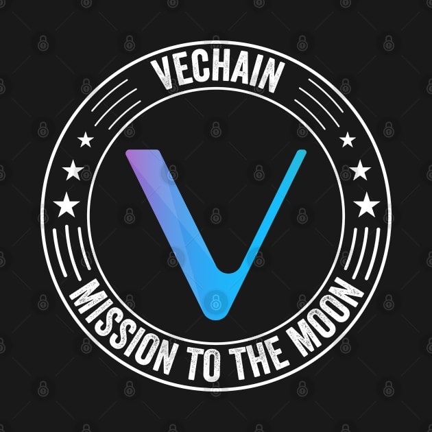 Vintage Vechain Crypto VET Coin To The Moon Token Cryptocurrency Wallet Birthday Gift For Men Women Kids by Thingking About