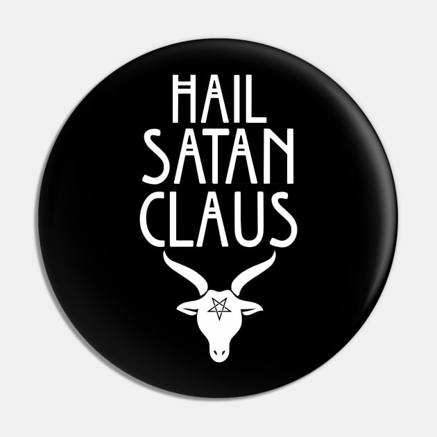 Hail Satan Claus Pagan Christmas Antichristmas Baphomet Pentagram Pin by graphicbombdesigns