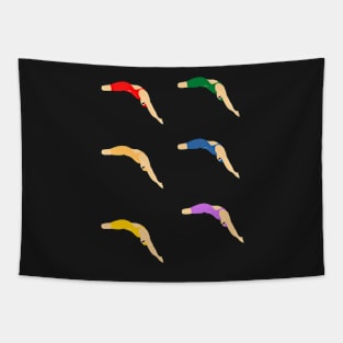 Rainbow Diving Sticker Pack Tapestry