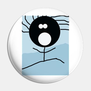 Babbling Baby Stick Figure Pin