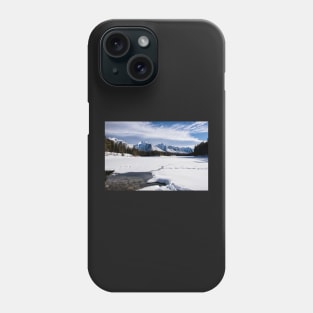 Winter Wonderland Above, Rocky Shores Below Phone Case