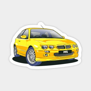 MG ZR car in Trophy Yellow Magnet