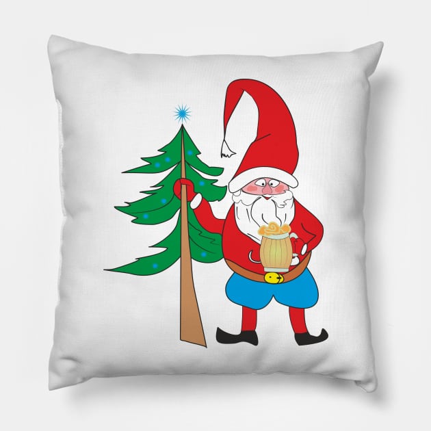 Funny Gnome Pillow by Alekvik