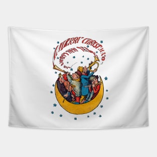 Cute Christmas Musicians Tapestry