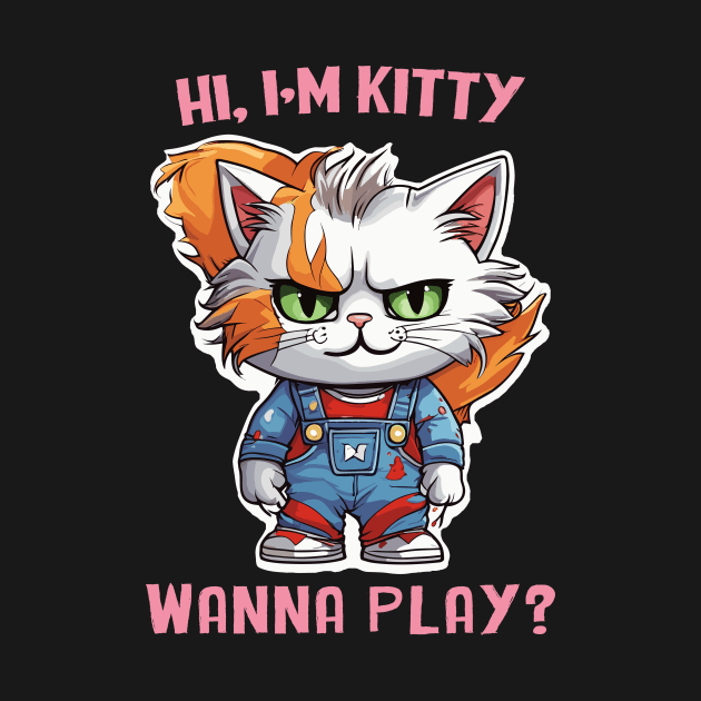 Hi I´m Kitty. Wanna Play? by Kingrocker Clothing